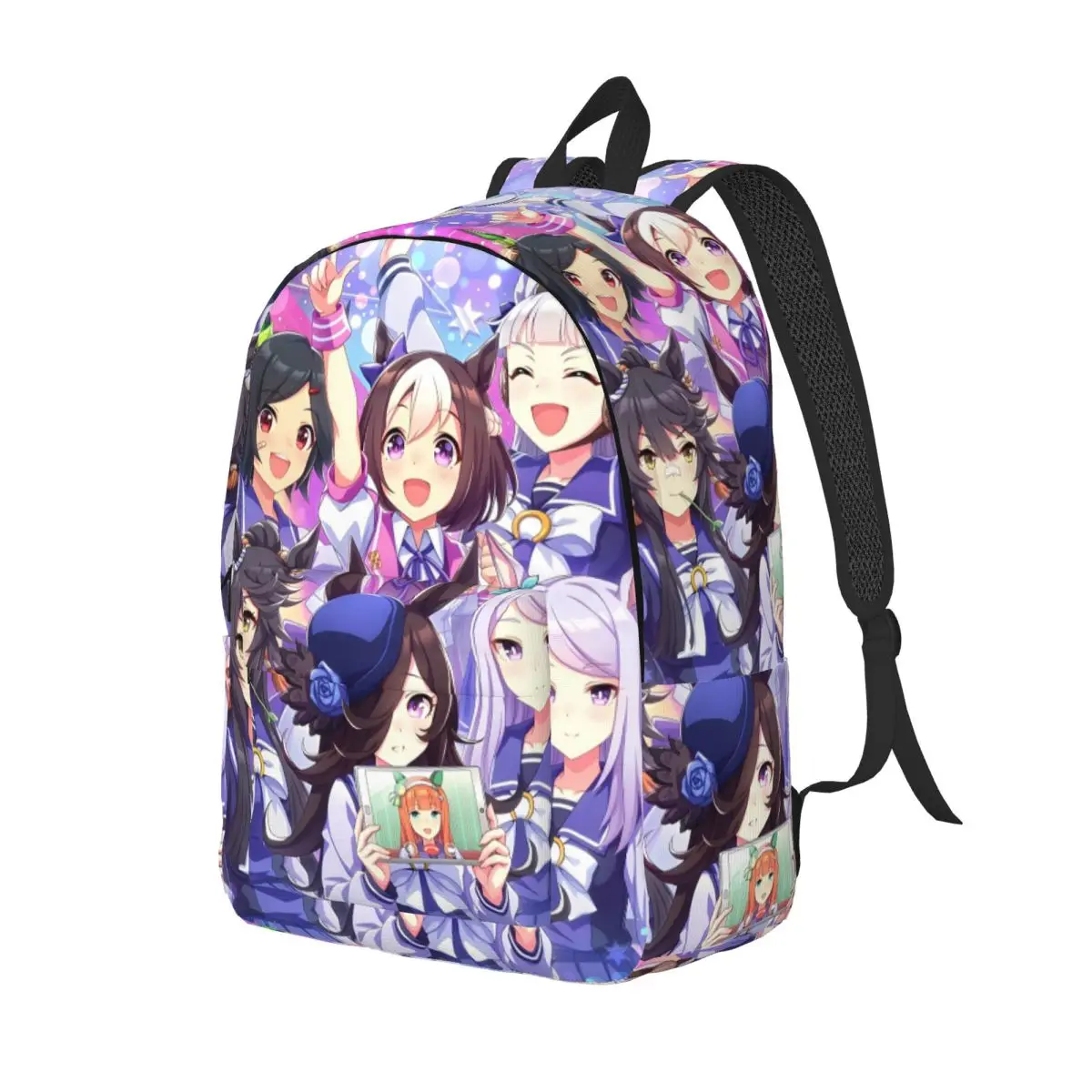 Umamusume Pretty Derby Teenage Backpack Sports Student Hiking Travel Anime Game Daypack for Men Women College Shoulder Bag