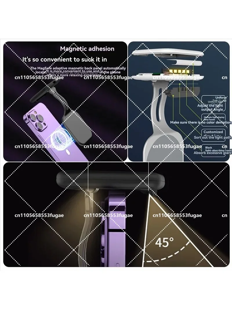 

Reading Light For Smartphone Eye Friendly Warm Light Portable Night Lamp For Reading Gaming Tool Magnetic Adhesive Lamp