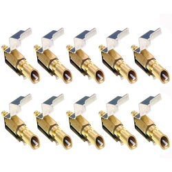 10Sets Pet Rodent Rat Mice Snake Rabbit Automatic Watering Feeder Nipple Drinker Spring Brass Pure Copper Material Attach Cages