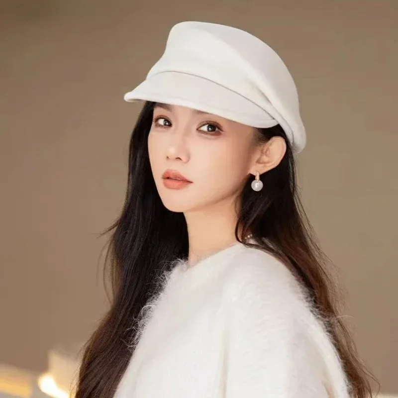 New Peaked Cap Banquet Cloche Top Hat Wholesale 2025 Party 100% Pure Wool Custom Autumn and Winter Beret Designer Wedding Ladies