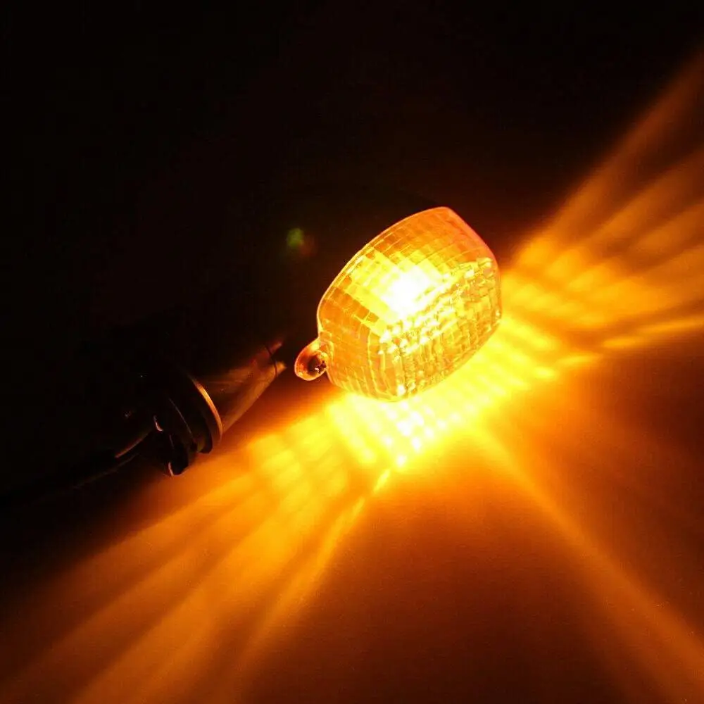 Universal Motorcycle LED Turn Signal Lights Amber Bullet Blinker Indicator for Honda Yamaha Suzuki Kawasaki Harley 12V