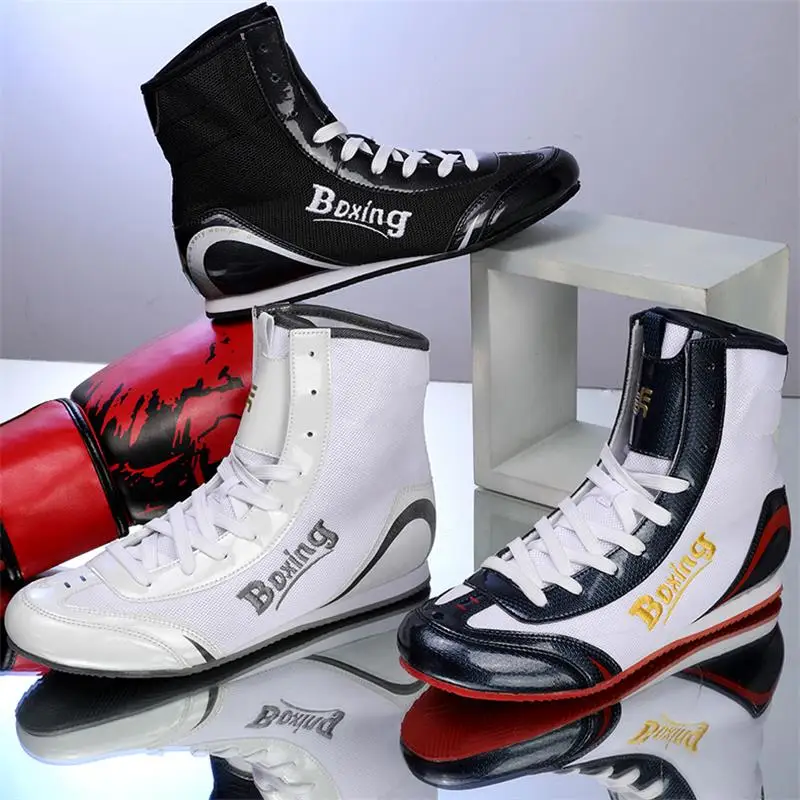 Unisex Professional Boxing Shoes for All Seasons High-End Wrestling Sneakers Youth Sports Fitness Gymnastics Training Boots