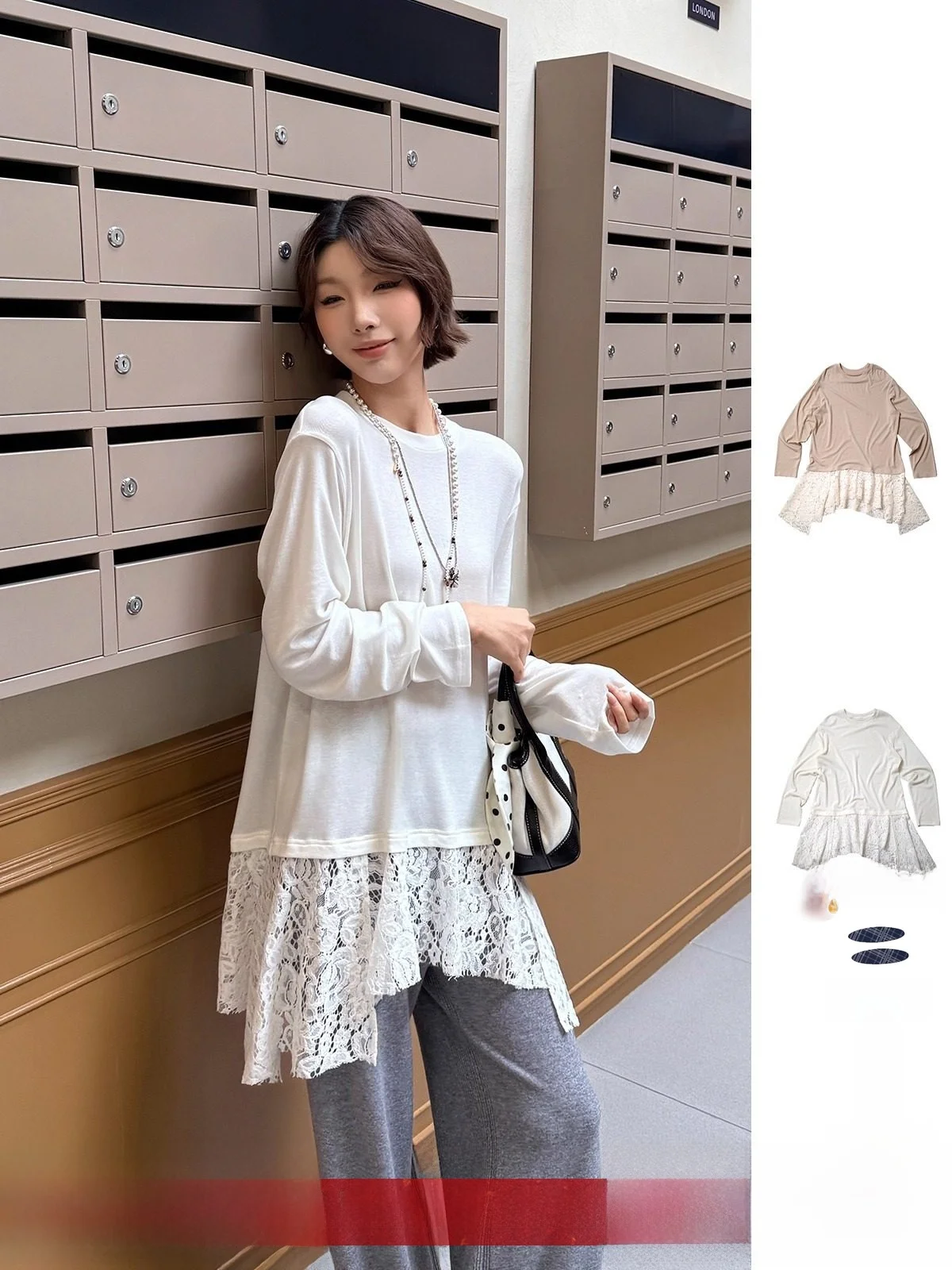 

Брендовая шерстяная вязаная футболка с длинным рукавом, повседневная, свободного кроя, с круглым вырезом, стандартной длины от Manzanilla