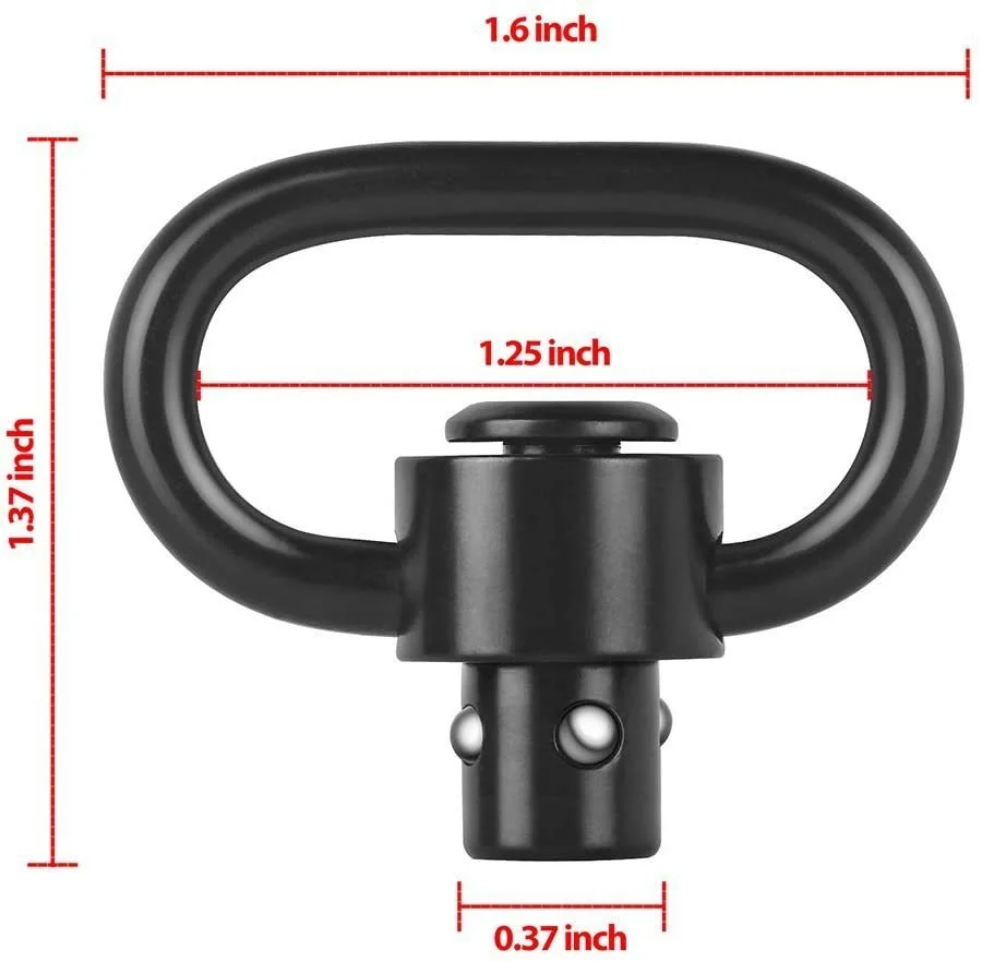 Tactical 2 Point Rifle Sling Modular imbottito Quick regolabile Pull Tab con adattatore pulsante girevole di conversione Triglide QD
