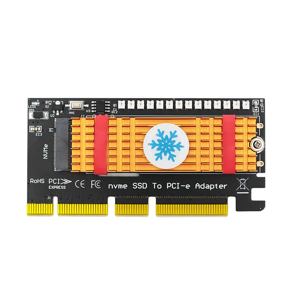 M.2 NVME SSD to PCIe 3.0 Riser Card NVME SSD PCI Express X4 X8 X16 Adapter for Desktop PC PCI-E GEN 3 Full Speed for Chia Mining