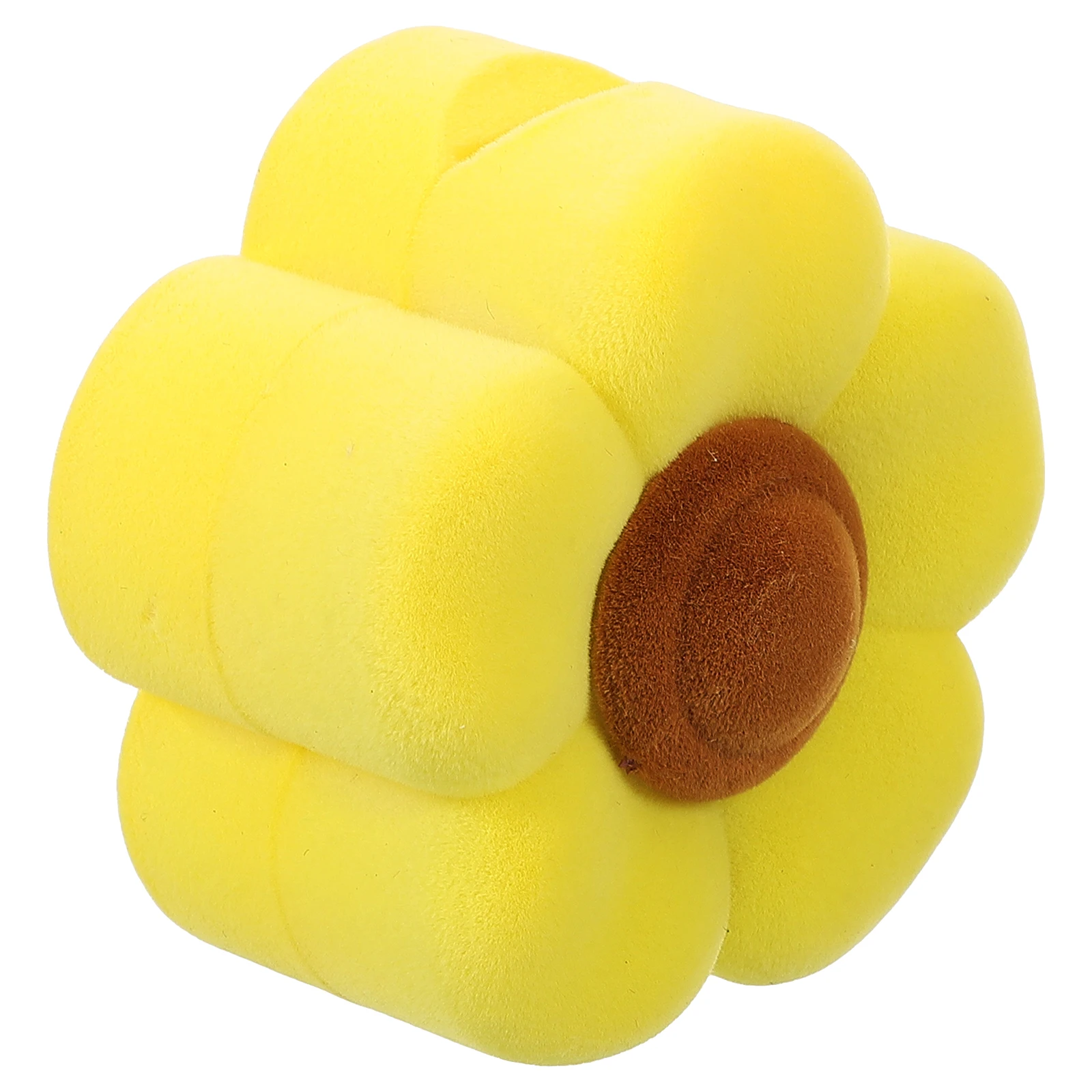 

Yellow Flower Box Small Organizer Cloth Accessories Storage Jewelry Travel Organizer Container Ring Box Travel Earring