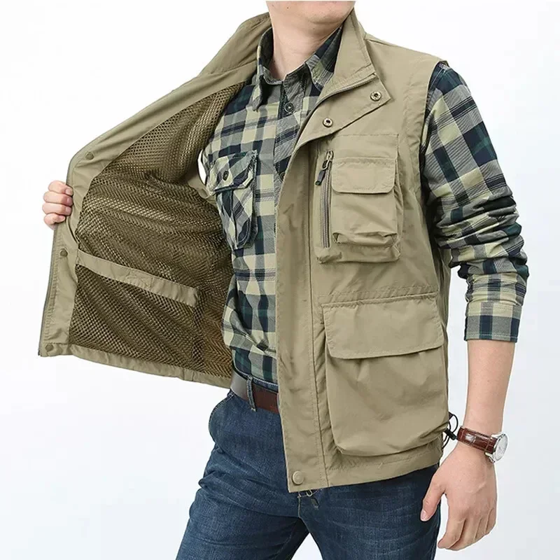 Men's Casual Multifunctional Vest Waterproof Quick-drying Outdoor Fishing Vest Leisure Sports Photography Leisure Undershirt