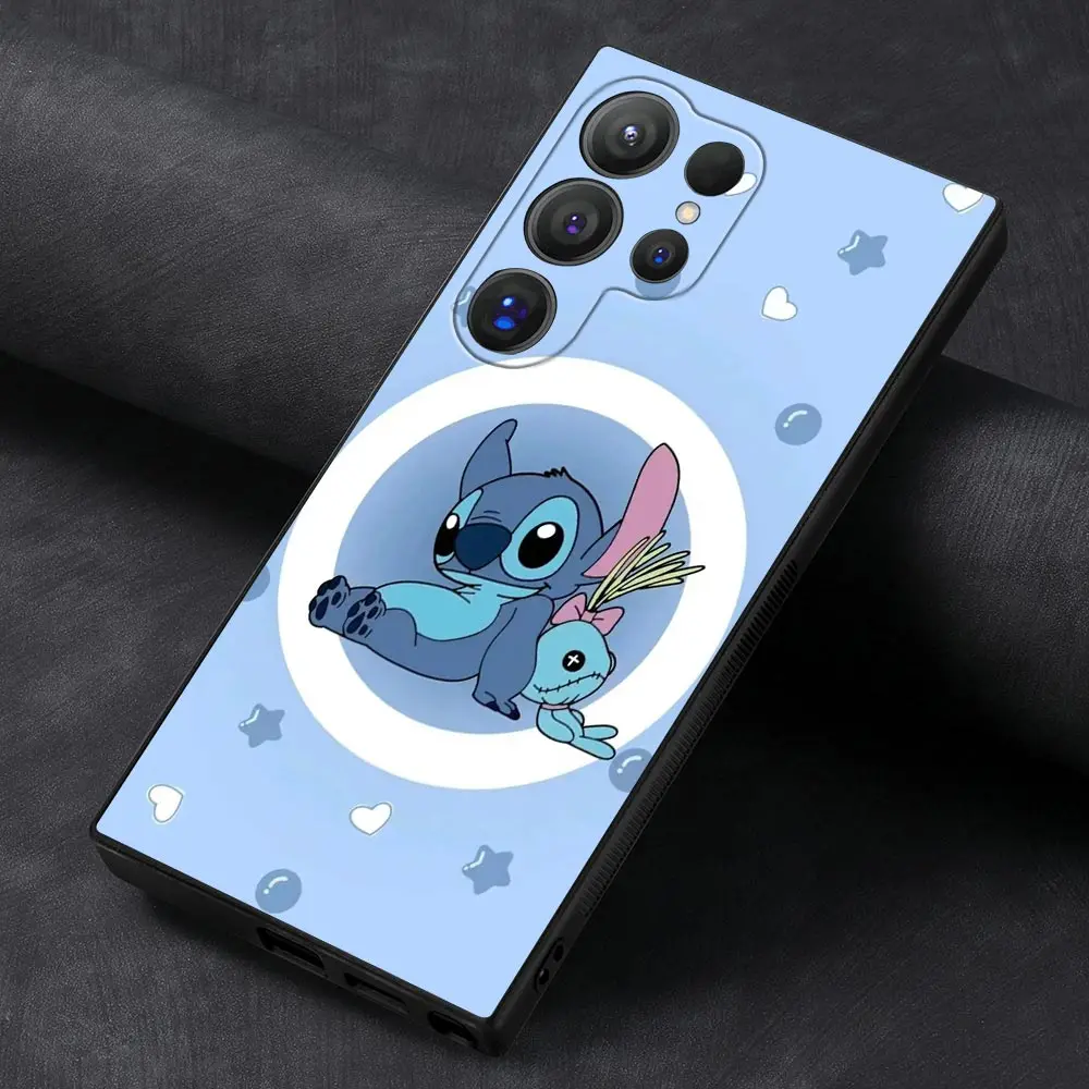 Etui na telefon Disney Lilo Stitch do Samsung Galaxy S24Ultra S23 S21 S20 Fe S10 S25 S22 Plus S24 Ultra 5G Black Cute Stitch Cover