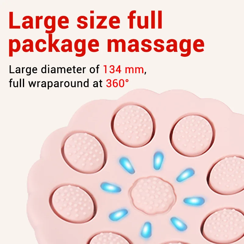 Electric Breast Massager Red & Blue Light Breast Care Dredging 6 Modes for Breast Growth & Anti-Sagging Chest Enlargement Machin