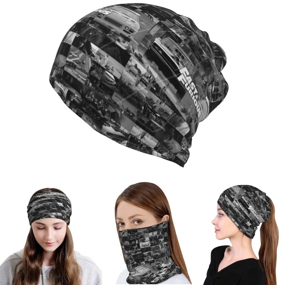 

Fast And Furious Is History Of Legend Bandana Neck Gaiter Magic Scarf Multifunction Cycling Scarf Beanies Hat for Men Women