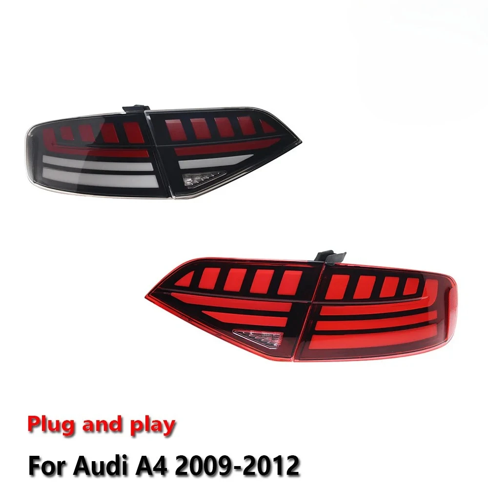 

Светодиодные задние фонари для Audi A4 2009-2012 A4L B8, обновление до B9, противотуманные фары, ДХО, стоп-сигналы, указатели поворота, подключение Plug and Play