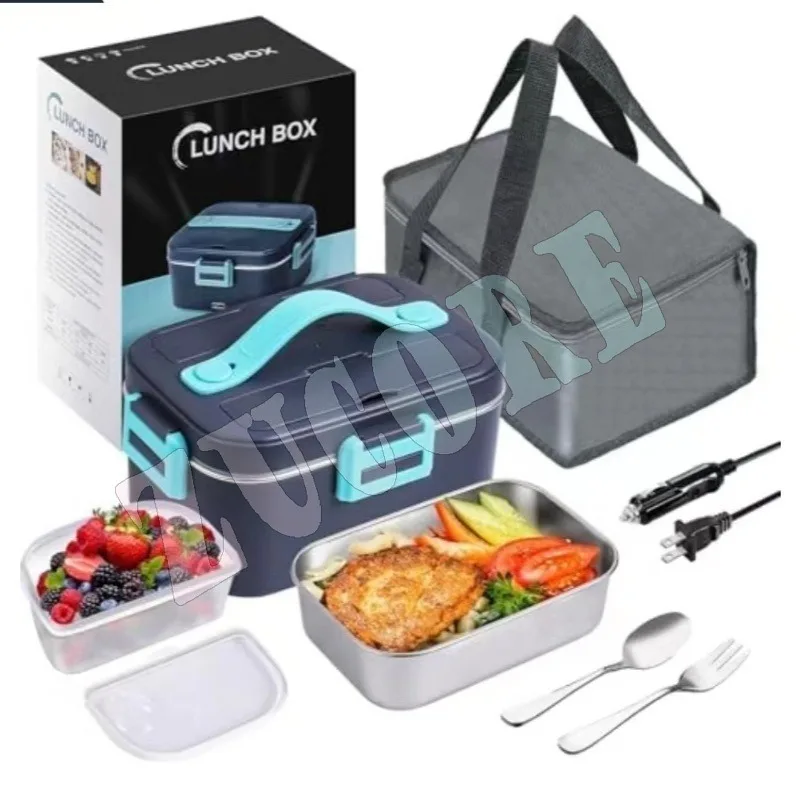 المنزل سيارة صندوق غداء كهربي الفولاذ المقاوم للصدأ الغذاء التدفئة بينتو 12 فولت 24 فولت 220 فولت ساخنة دفئا الحاويات مجموعة علب الاغذية للأطفال