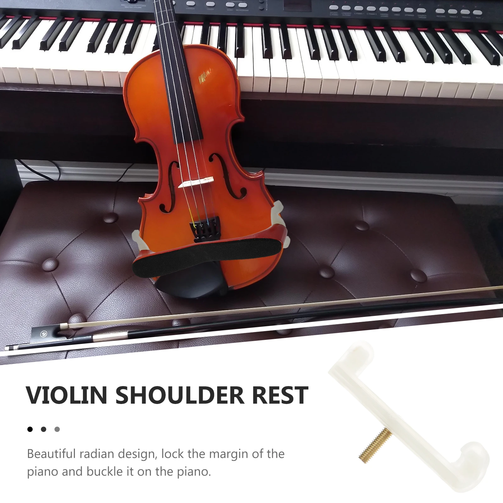 

2pcs Latex Violin Shoulder Pads Anti-Slip Durable Support Replacement For 4/4 3/4 Adjustable Practical Shoulder Rest Lightweight