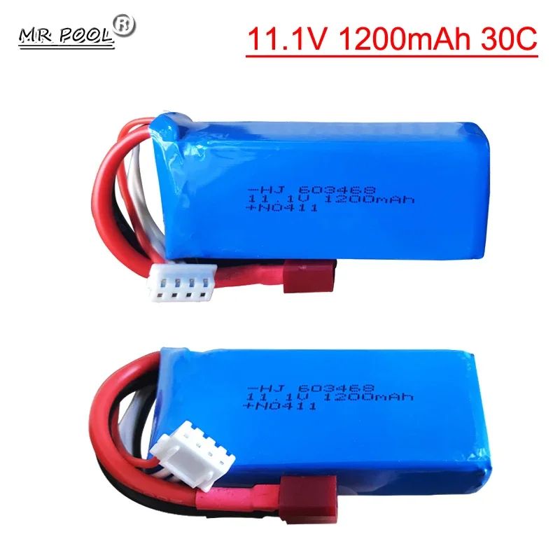Аккумулятор LiPo 11.1V 1200MAH для скоростной радиоуправляемой лодки WLtoys WL915 WL-915-A, запчасти, 3S 11.1V батарея для радиоуправляемой гоночной лодки F1