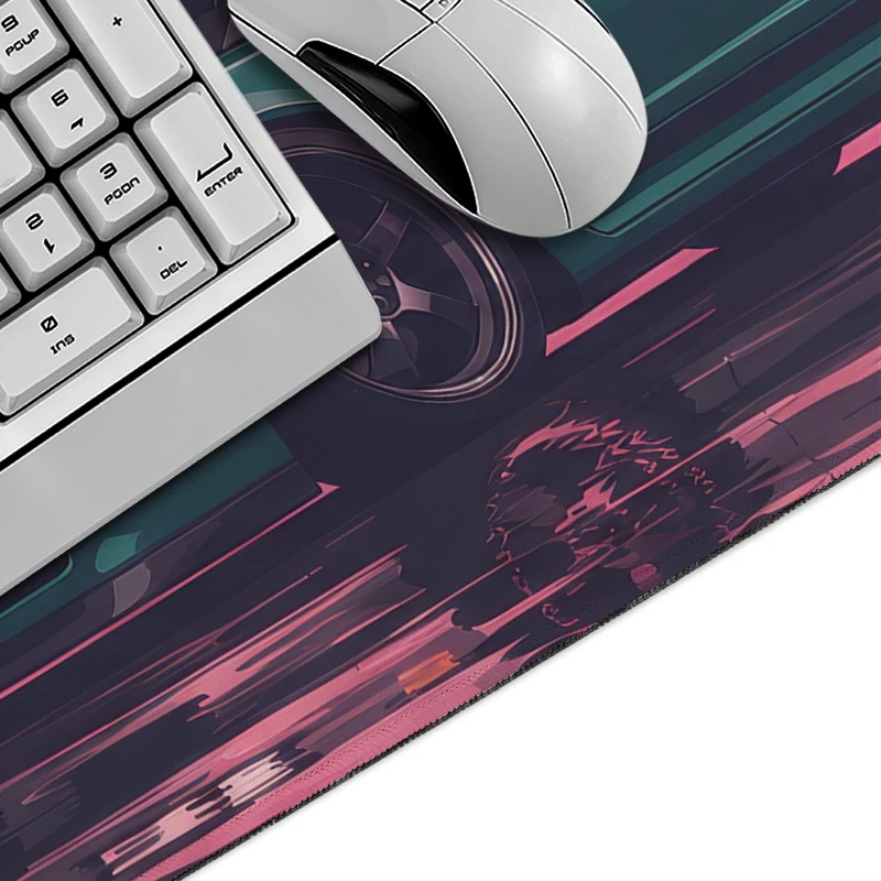 Pink Moon Sakura Sports Car Mouse Pad Gaming printon demand New Mousepad XXL MousePads Office Soft Table Mat Desktop Mouse Pad