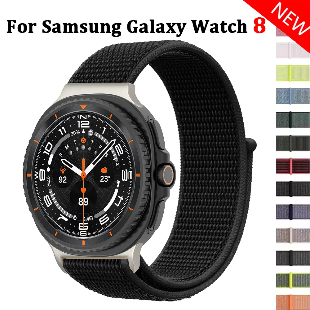 สายรัดกีฬาไนลอนสําหรับ Samsung Galaxy Watch 8 CLASSIC smartwatch อุปกรณ์เสริมนาฬิกาข้อมือสร้อยข้อมือ Correa Galaxy Watch 8 40 มม.44 มม.