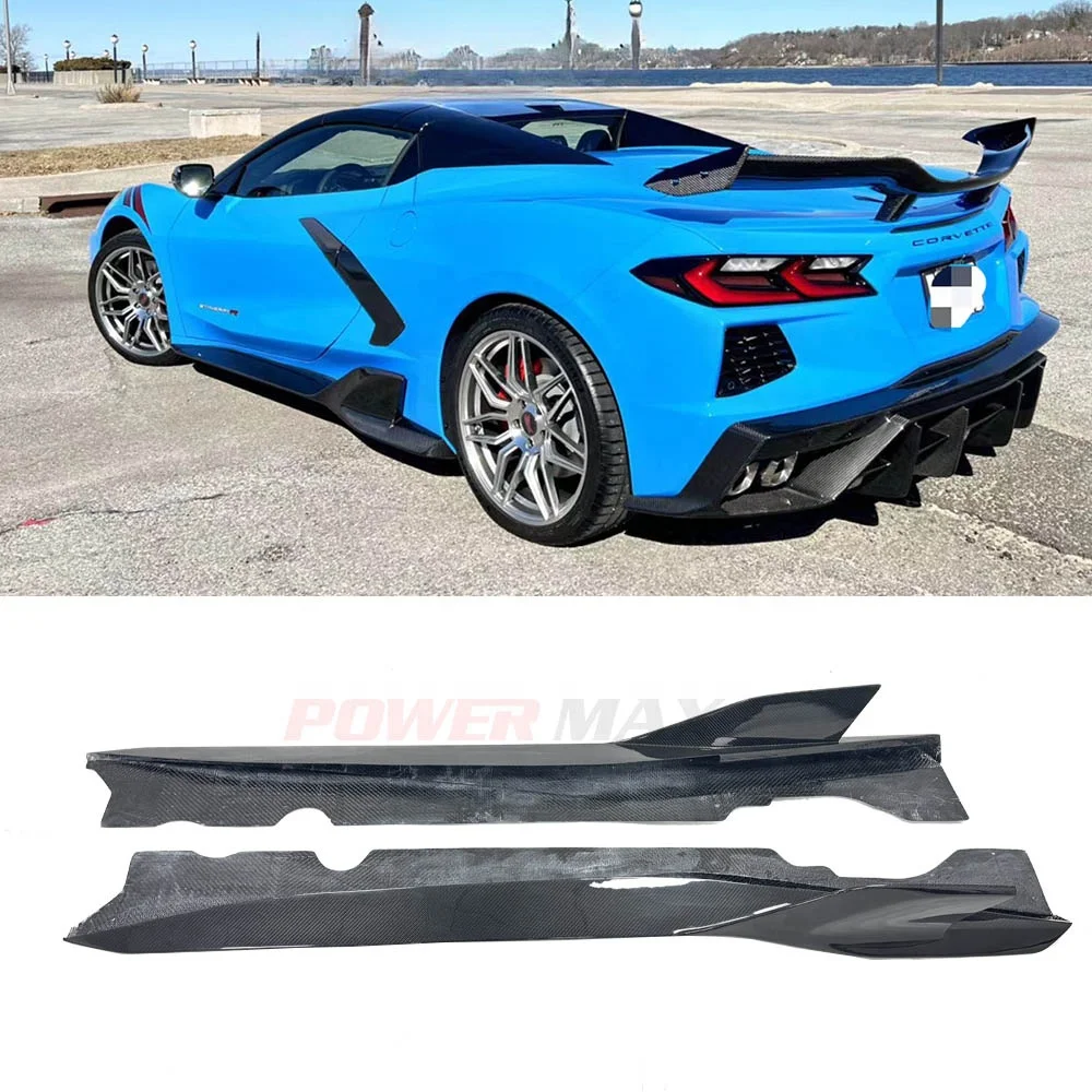 

Боковые юбки из углеродного волокна для Chevrolet Corvette C8 A-D, боковые юбки оптом