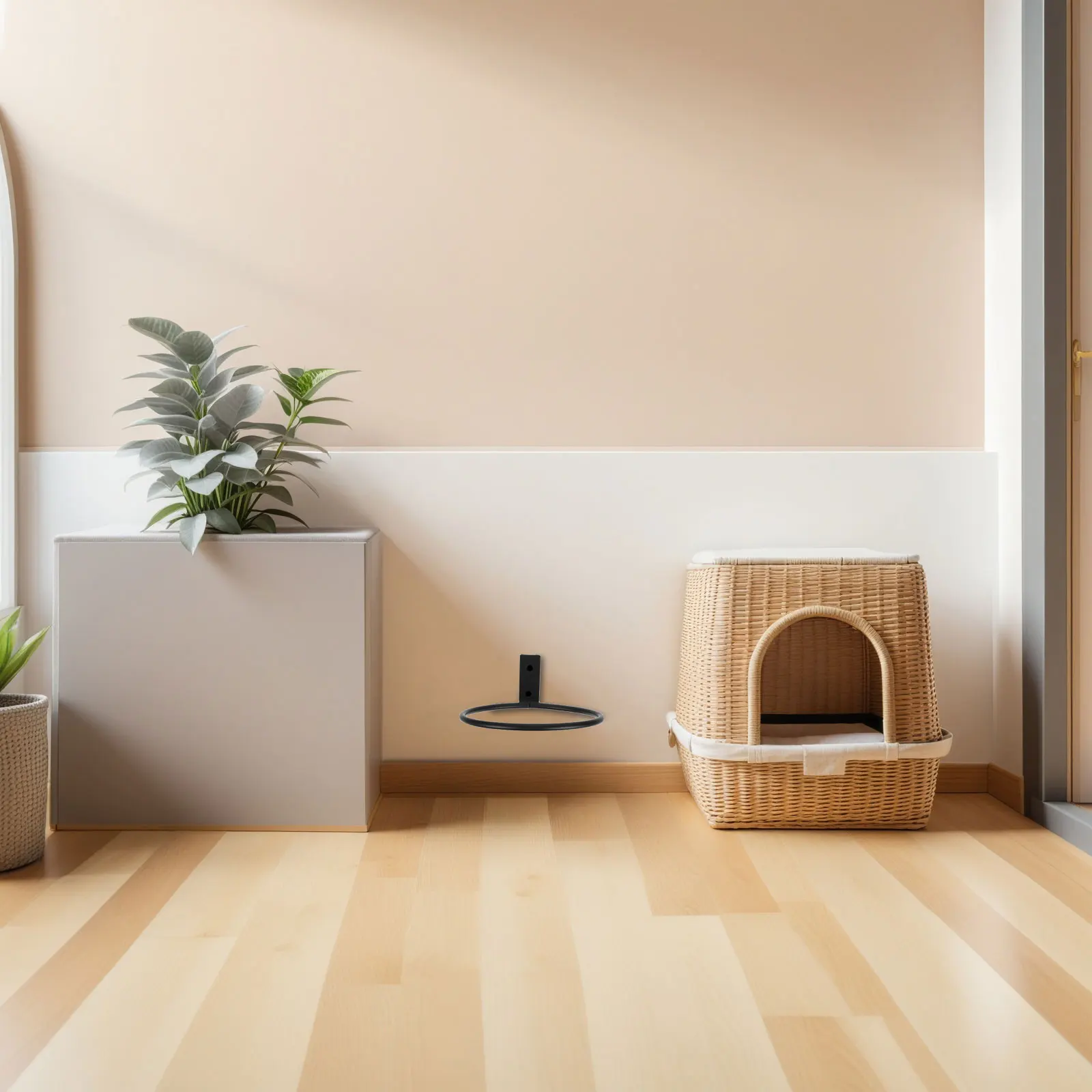 

2pcs Pet Feeder Wall Mount 6" Metal Dog Bowl Holder Foldable Elevated Cat Bowl Stand Space-Saving Indoor Outdoor Feeding Station