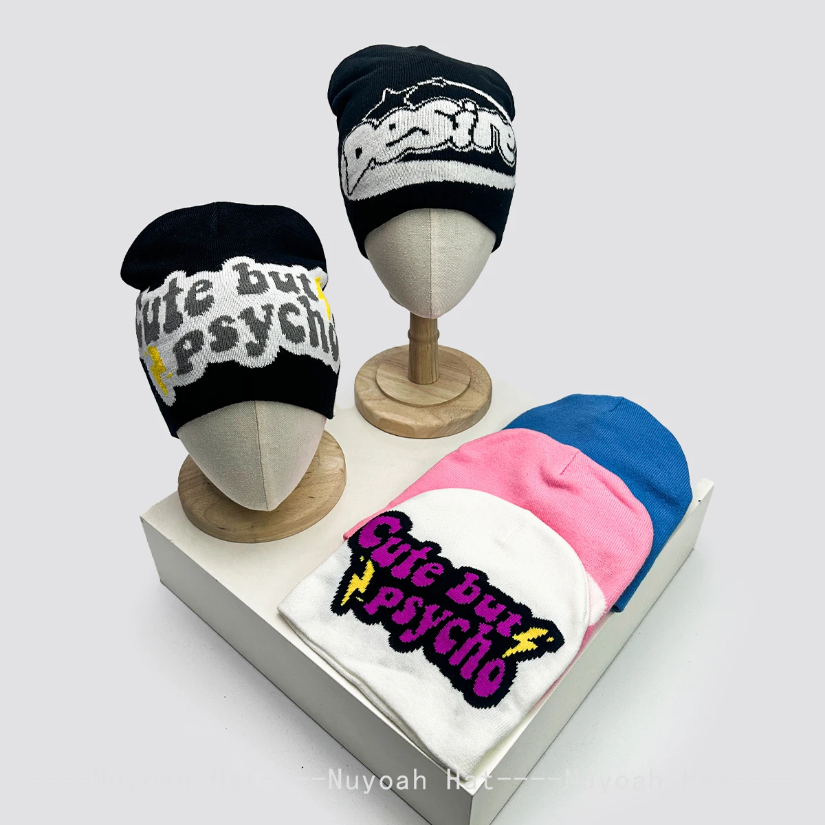 

New Men Women Jacquard Lightning Star Letters Knitted Hats Warm Personal Fashion Color Block Beanies Casual Versatile Hip Hop