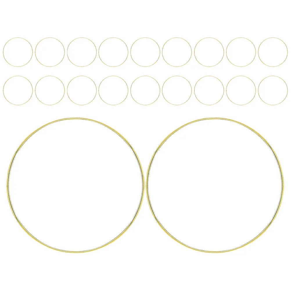

20 Pcs Dream Catcher Ring Floral Metal Hoop Frame Wind Chime Wall Hanging Wreath Hoops