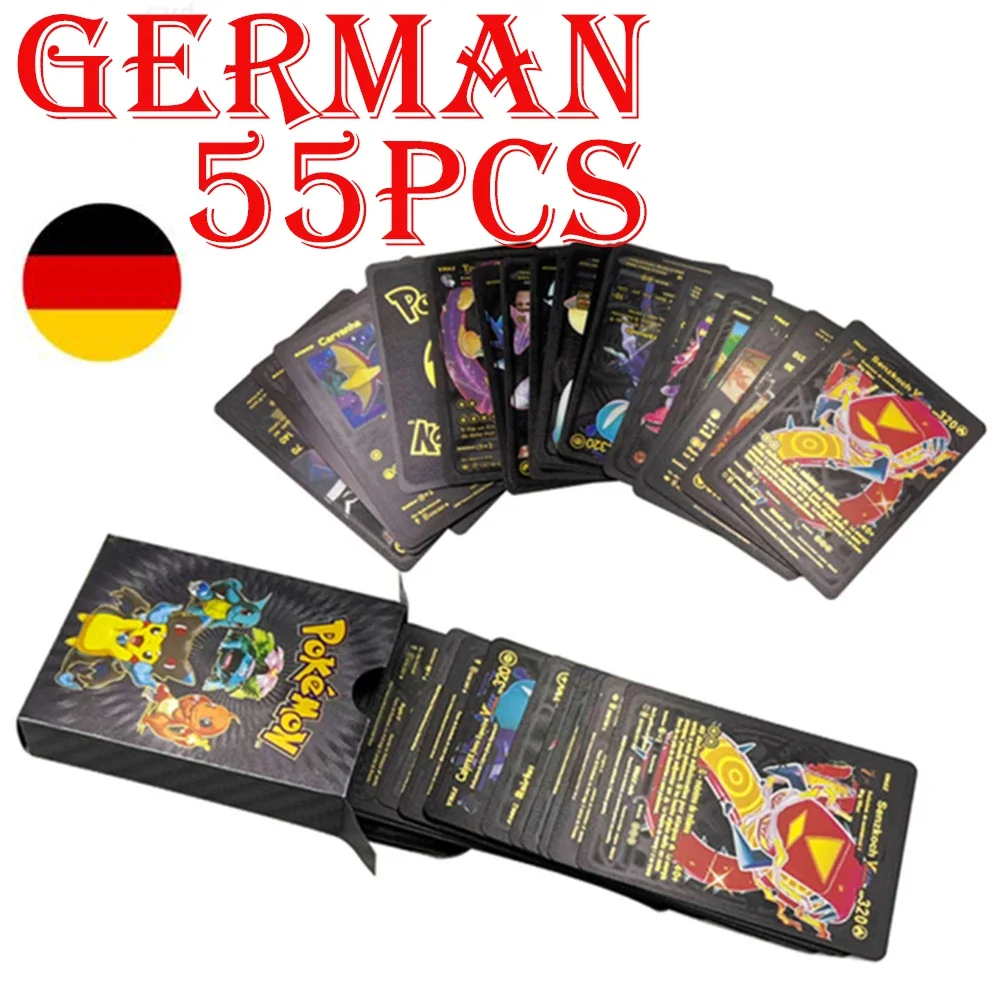 50-100 Different Pokemon Cards German VSTAR Shining TAKARA TOMY GX VMAX Cards Game Battle Carte Trading Children Toy