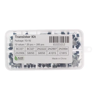 Kit de transistores 50-900pcs NPN PNP S8050 S8550 S9012 2N3904 2N3906 C1815 A1015 MJE13001 BC327 BC337 BC517 BC547 BC548 BC549 BC558 8 mejores ventas BC337 - №1