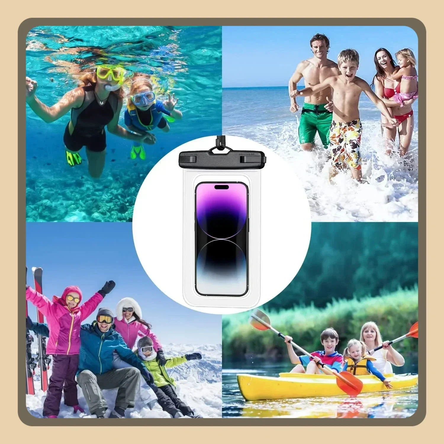Waterproof phone pouch underwater phone bag swimming diving phone case phone protective cover