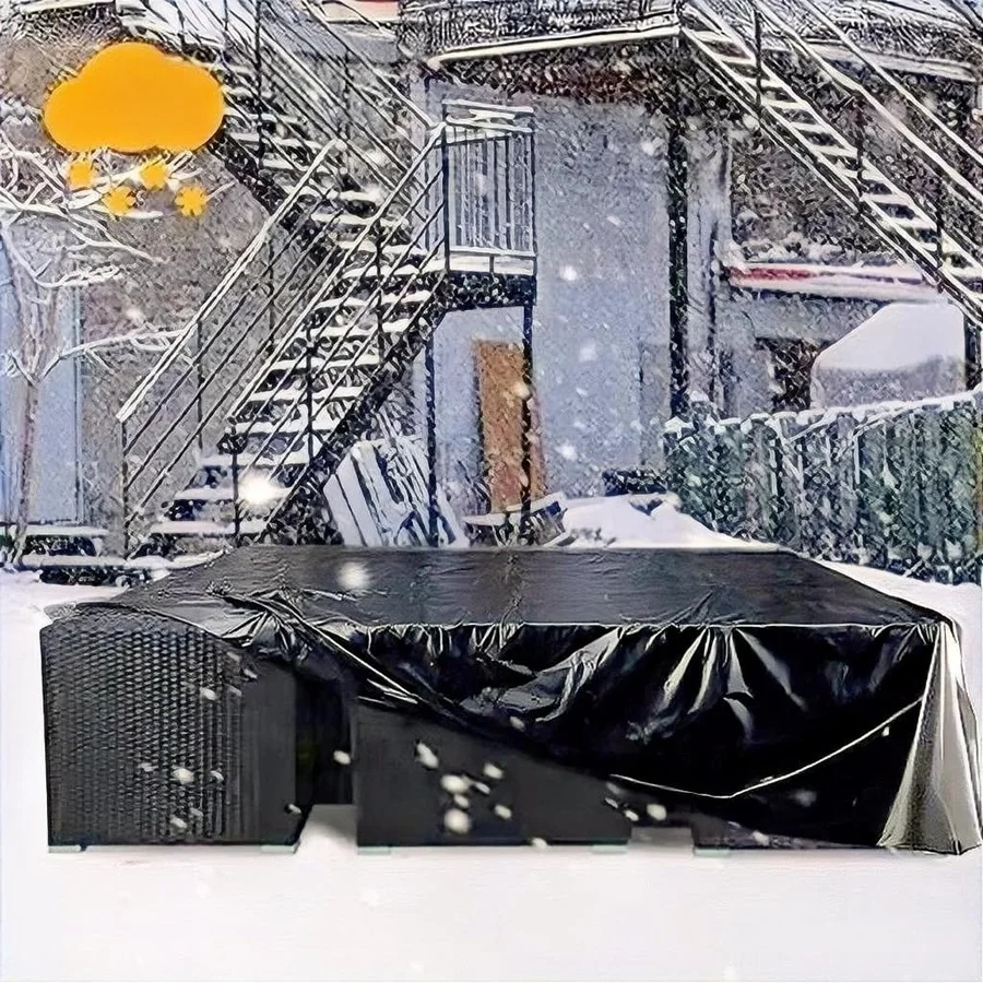 Outdoor Furniture Rainproof SnowProof Cover Cloth PVC Sunscreen Cloth Waterproof Flat Sheet Oilproof Sunproof Wash Free Portable