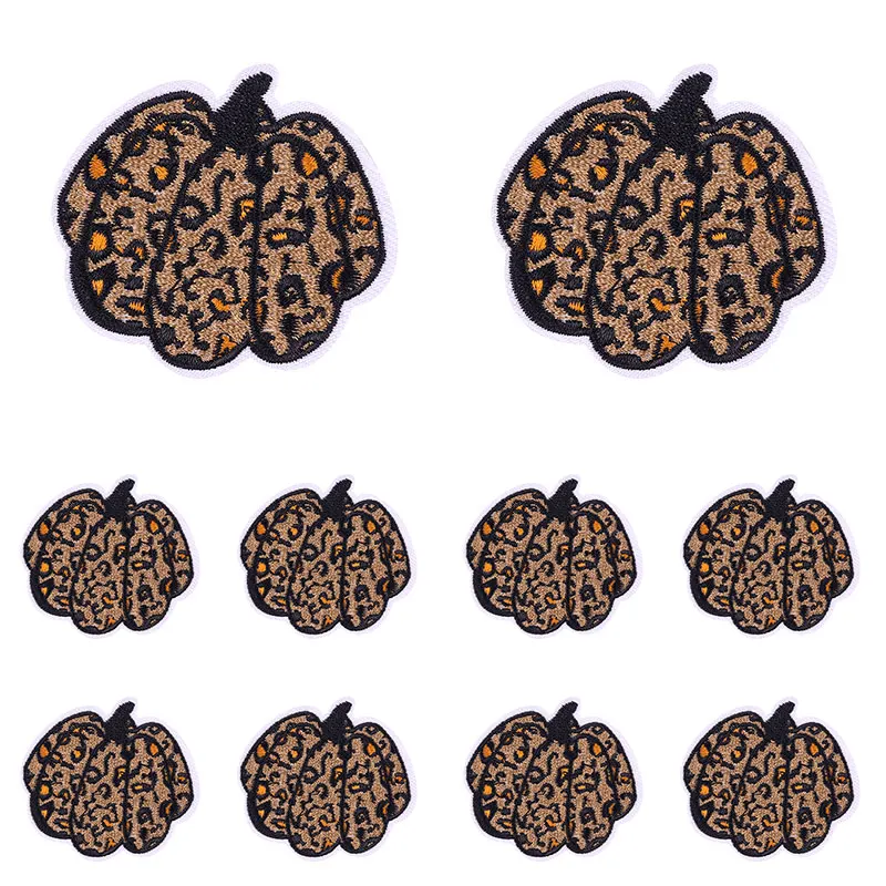 10Pcs Leopard Print Series Embroidery Patch DIY Cute Cartoon Iron On Patches For Clothing Thermoadhesive Patches On Clothes