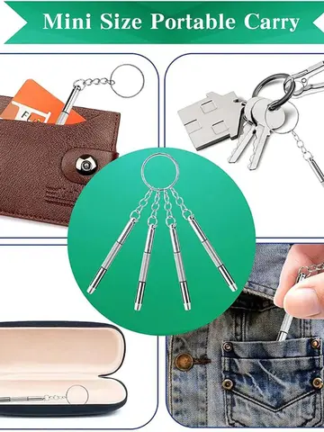 1/2/3/4pcs Mini 3 in1 Screwdriver Eyeglass Optical Eye Glasses Portable Spectacles Watch Practical Household Hand Tool