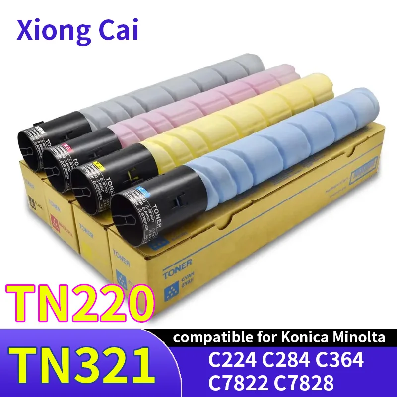 TN321 TN220 Compatible Small Capacity Toner Cartridge Bizhub C224 C284 C364 C7822 C7828 for Konica Minolta Powder 224 284 364