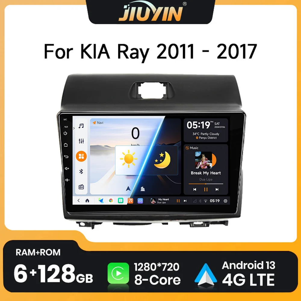 

Car Radio Android Auto Wireless Carplay For KIA Ray 2011 - 2017 Multimedia Stereo Player GPS Navigation 2 Din Head Unit Wifi 4G