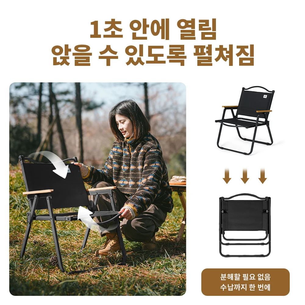 Naturehike Camping Chair Portable Folding Kermit Chair High Load Foldable Travel Wood Chair Outdoor Picnic Relax Fishing Chair