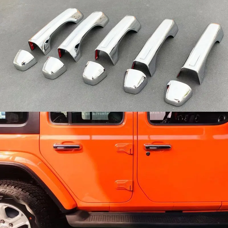 

Накладка на дверную ручку для Jeep Wrangler JL 4 Door 2018 2019 ABS Chrome