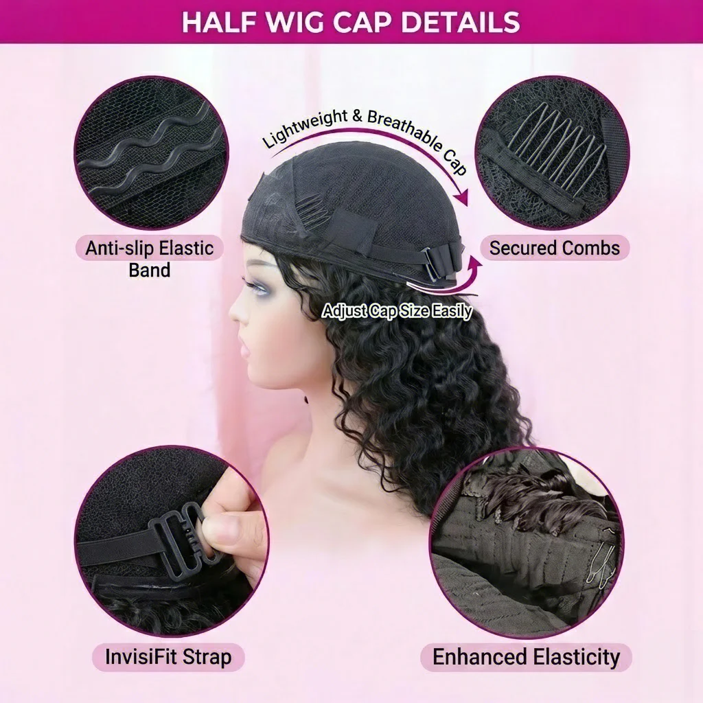 1B Afro Kinky Curly Echthaar Glueless Perücken 200 250 Dichte Vietnamesisches Echthaar Flip-Over Halbperücke mit Kordelzug – Detail 8