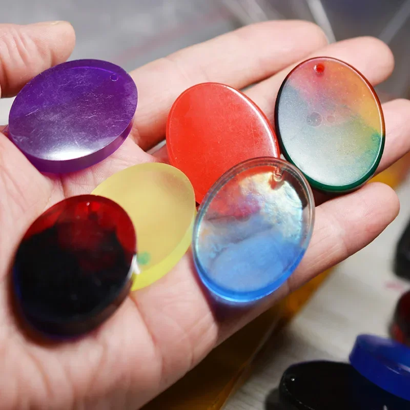 Multicolor Oval resin jewelry making for women find attractive DIY accessories earrings keychain necklaces pendant jewelry