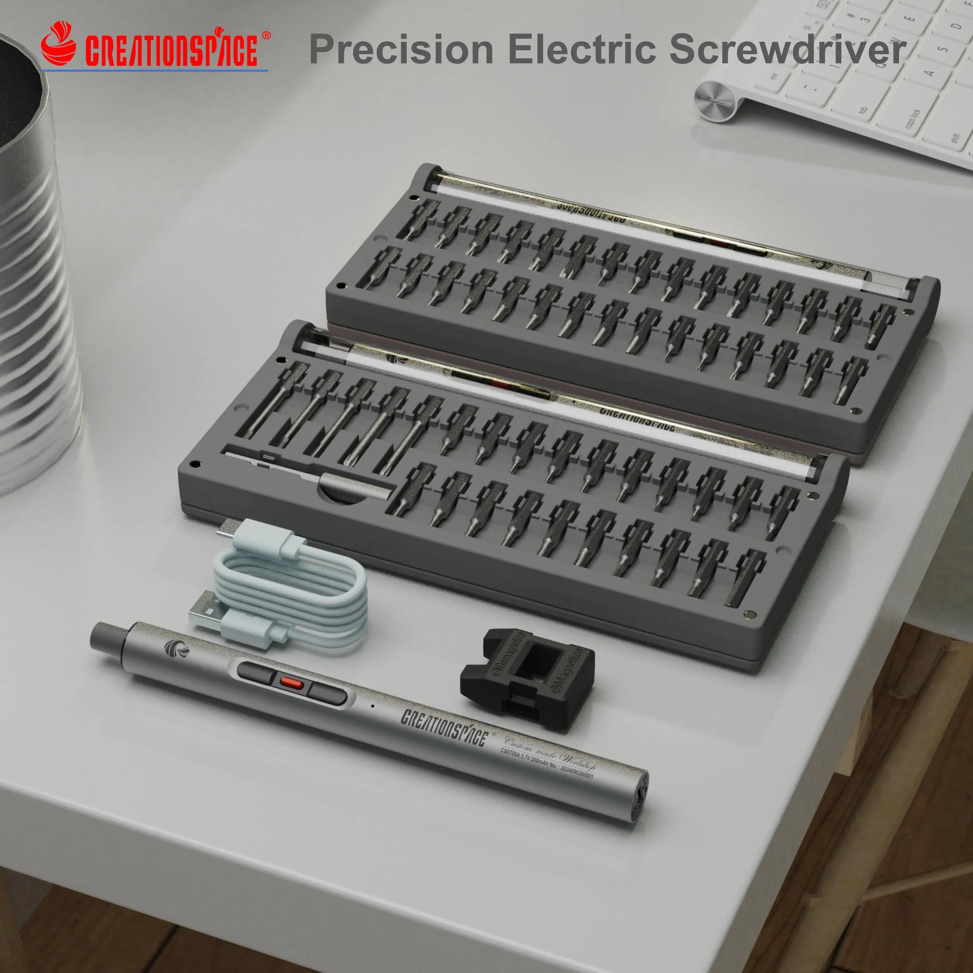 

Creationspace 3.6V Precision Electric Screwdriver Set Cell Phone Screwdriver Kit Mini Electric Screwdriver