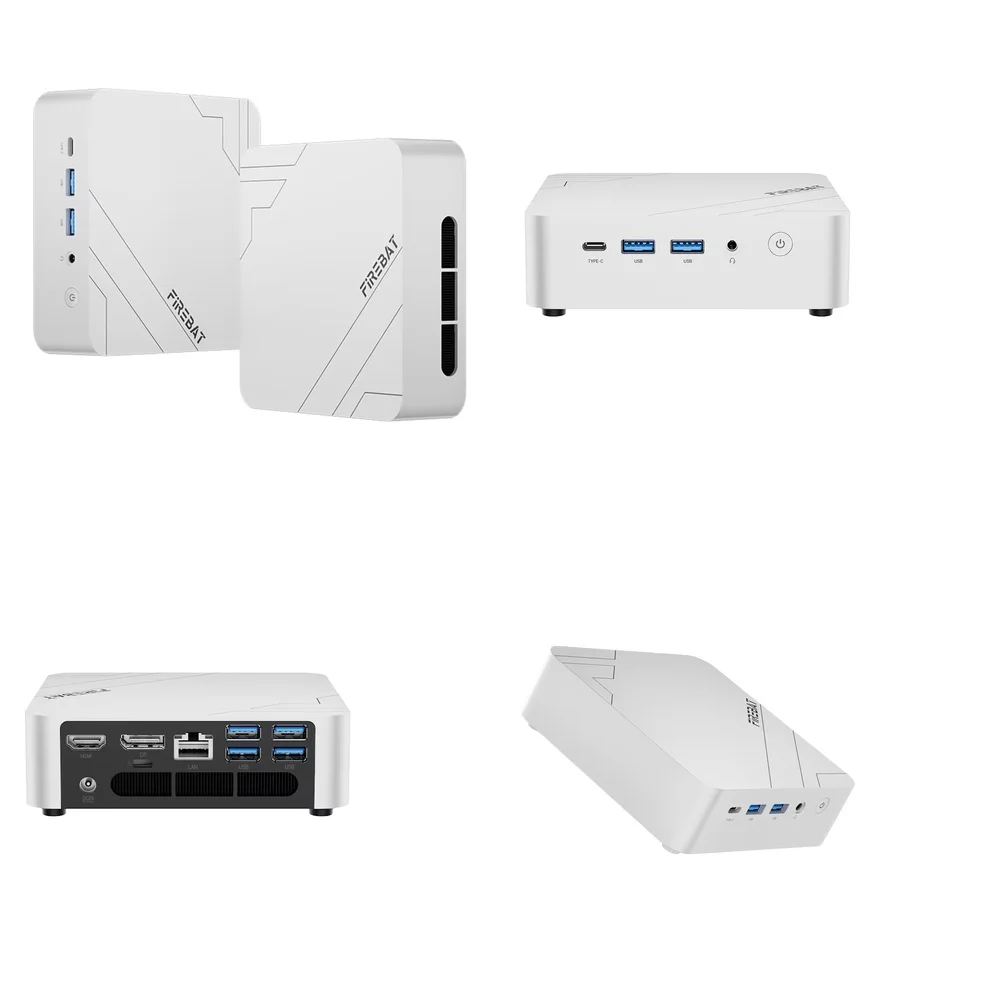 

Firebat F1 Mini PC for Ryzen 5 7460HS 16GB RAM 512GB SSD White Desktop Computer for Study Work Home Office Gaming Mini PC