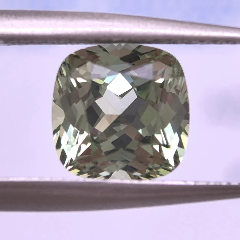 Top Lab Grown Sapphire Square Cushion Green VVS1  Gemstone Charms Beads Diy Jewelry Making Materials Selectable AGL Certificate