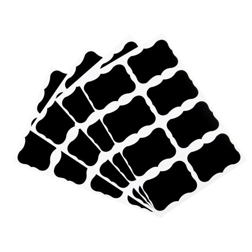 40pcs/pack Black Sticker Seal Stickers Journal Vintage Sealing Decoration Stickers Simple Solid Black Style Stickers