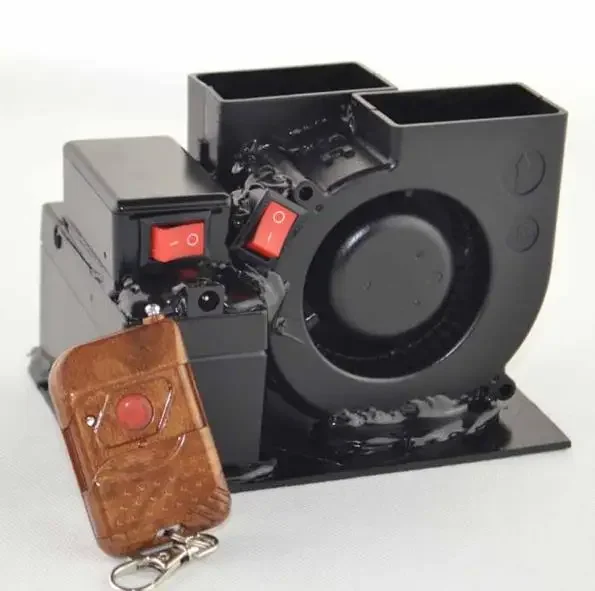 جهاز إلكتروني عن بعد + زر مزدوج النفخ ندفة الثلج ورقة آلة عاصفة الثلج خدع سحرية للتحايل الساحر الدعائم