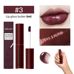 8ml Butter Non-stick Cup Gloss Lip Gloss Moisturizing Mirror Lip Gloss Lasting Color Lip glaze Dye Lip Liquid Makeup For Women