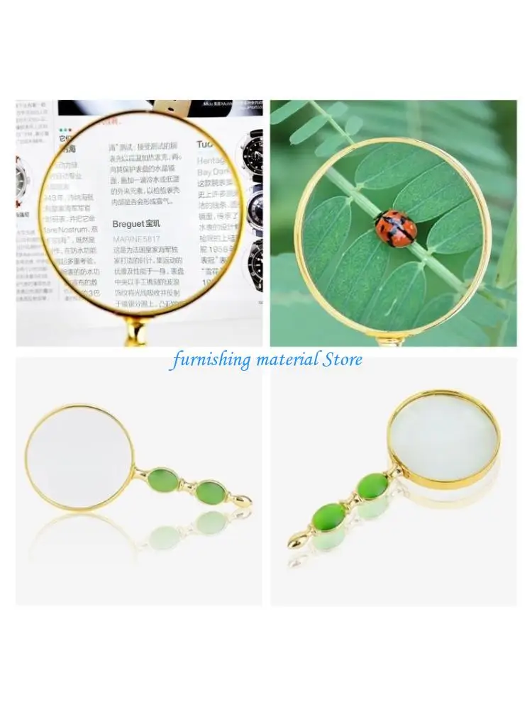 

Y5GD Eye-Loupe Magnifier Handheld 6X Glass for Science Reading Jewelry Coin Inspection Lens Dia- 58mm