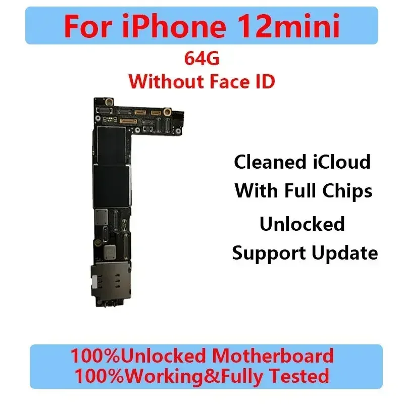 

Новый! Оригинальная материнская плата для iPhone 12 Pro Max, полностью протестирована для iPhone 12, мини-логическая плата, пластина без поддержки iCloud