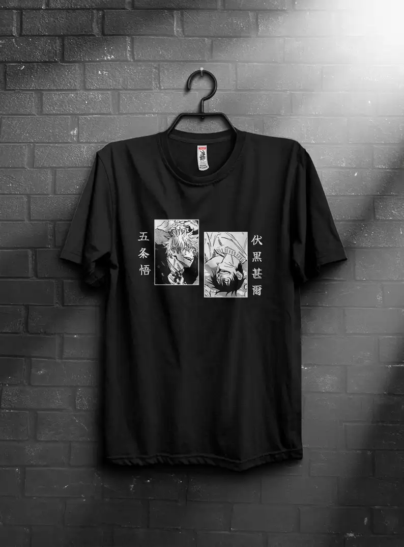 anime shirts, anime gifts, satoru, jujutsu, jujutsu shirt, toji fushiguro, sukuna