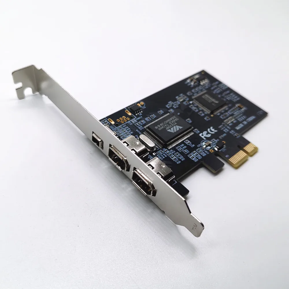 PCIe 3 порта 1394A Карта расширения Firewire PCI Express к адаптеру IEEE 1394 Контроллер 2 x 6 контактов и 1 x 4 контакта для настольных ПК PCIe 3 порта 1394A Карта расширения Firewire PCI Express к адаптеру IEEE 1394 Контроллер 2 x 6 контактов и 1 x 4 контакта для настольных ПК