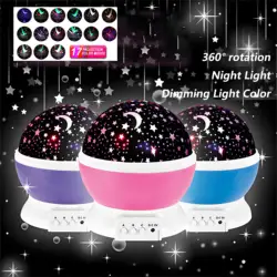 Night Lamp Projector Starry Sky Night Light Projector Baby Lamp Decor Rotating Starry Nursery Moon Galaxy Projector Table Light