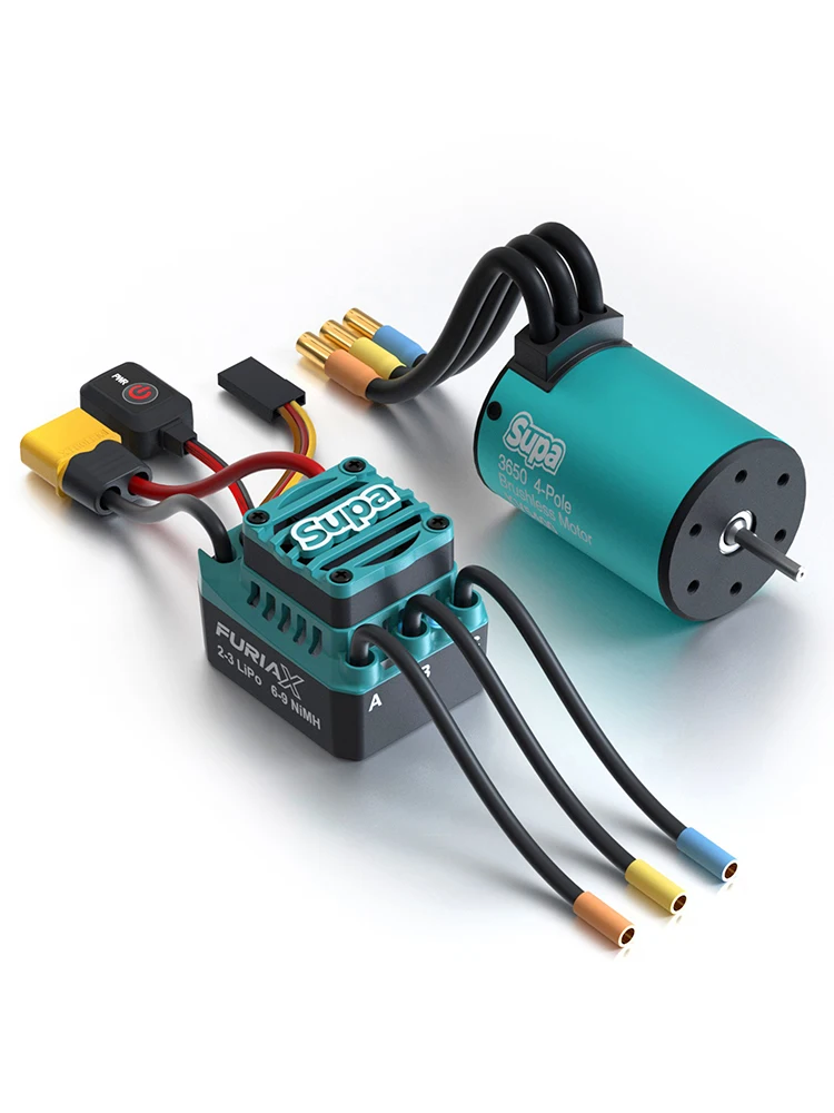 SKYRC Borstelloze Motor ESC Combo FuriaX Supa 3650 Motor 60A ESC 2-3 S LiPo 3.175mm As voor 1/10 Touring Buggy Korte Cursus Truck - afbeelding 2