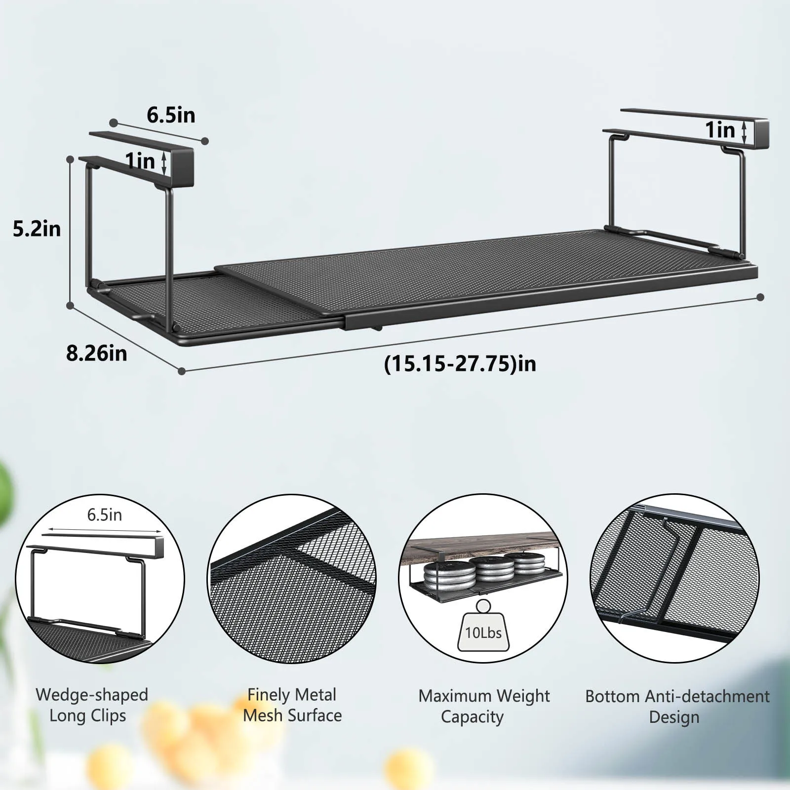 

Подвесная полка для кухни под шкаф, многоярусная, телескопическая, без сверления, для специй