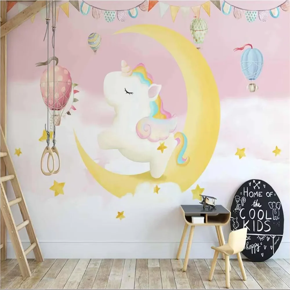 Children's room wallpaper girls' balloon wallpaper background wall bedroom wallpaper mural customization home decoration